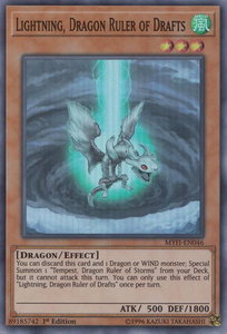 Lightning, Dragon Ruler of Drafts - Mystic Fighters (MYFI) #MYFI-EN046 - Super Rare YuGiOh Trading Card