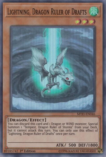 Lightning, Dragon Ruler of Drafts - Mystic Fighters YuGiOh trading card