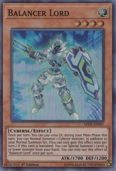 Balancer Lord trading card from Mystic Fighters Balancer Lord - Mystic Fighters YuGiOh trading card