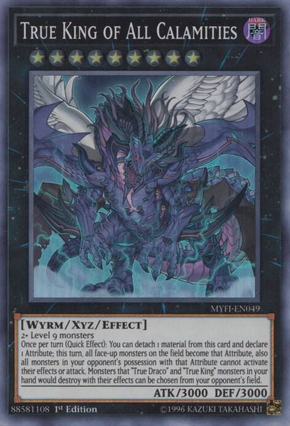 True King of All Calamities trading card from Mystic Fighters True King of All Calamities - Mystic Fighters YuGiOh trading card