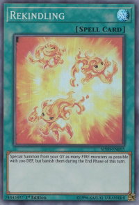 Rekindling - Mystic Fighters (MYFI) #MYFI-EN055 - Super Rare YuGiOh Trading Card