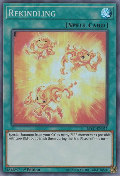 Rekindling trading card from Mystic Fighters Rekindling - Mystic Fighters YuGiOh trading card