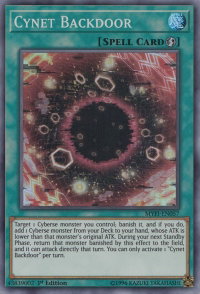 Cynet Backdoor - Mystic Fighters (MYFI) #MYFI-EN057 - Super Rare YuGiOh Trading Card