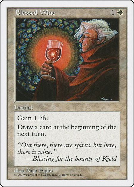 Blessed Wine trading card from Fifth Edition Blessed Wine - Fifth Edition Magic: The Gathering trading card