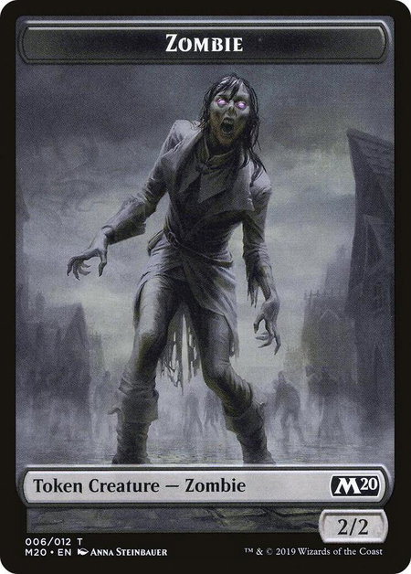 Zombie // Wolf Double-Sided Token - Magic Game Night 2019 Magic: The Gathering trading card