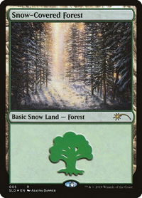 Snow-Covered Forest (5) - Secret Lair Drop Series (SLD) #5 - Rare Magic: The Gathering Trading Card