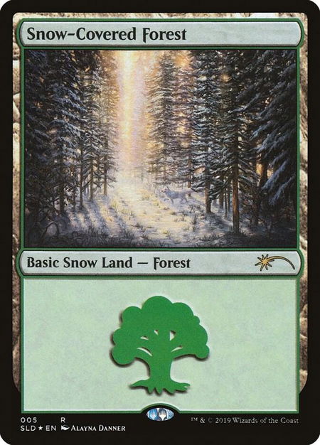 Snow-Covered Forest (5) trading card from Secret Lair Drop Series Snow-Covered Forest (5) - Secret Lair Drop Series Magic: The Gathering trading card