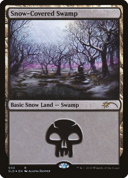 Snow-Covered Swamp (3) - Secret Lair Drop Series Magic: The Gathering trading card