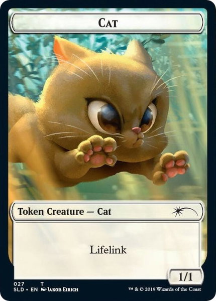 Cat (027) // Cat (028) Double-sided Token - Secret Lair Drop Series Magic: The Gathering trading card