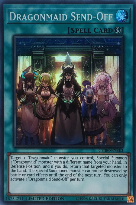 Dragonmaid Send-Off - Chaos Impact YuGiOh trading card
