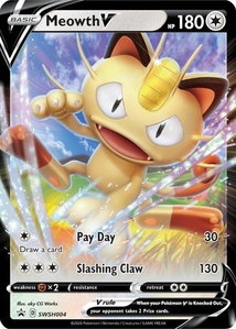 Meowth V - SWSH004 - SWSH: Sword & Shield Promo Cards (SWSD) #SWSH004 - Promo Pokémon Trading Card