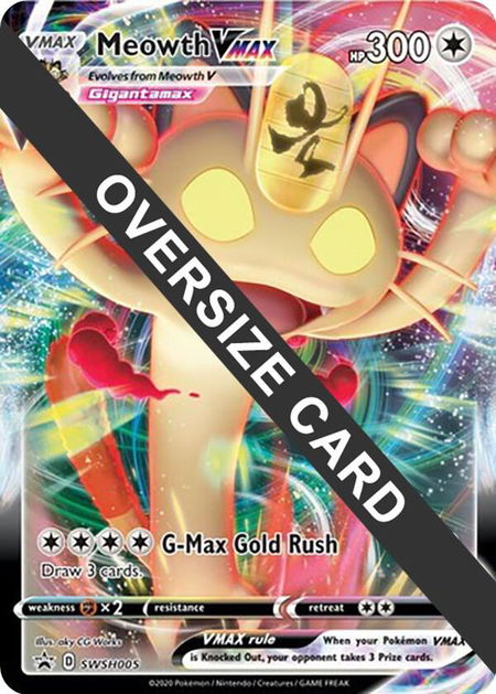 Meowth VMAX - SWSH005 - Jumbo Cards Pokémon trading card