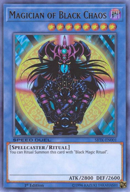 Magician of Black Chaos trading card from Speed Duel: Trials of the Kingdom Magician of Black Chaos - Speed Duel: Trials of the Kingdom YuGiOh trading card