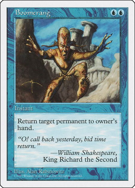 Boomerang - Fifth Edition Magic: The Gathering trading card