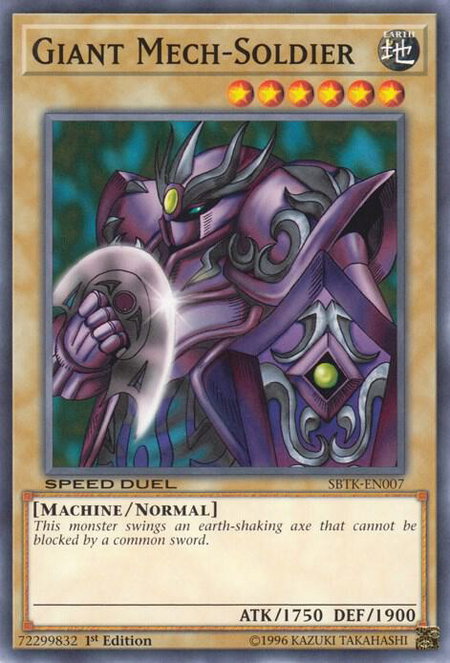 Giant Mech-Soldier - Speed Duel: Trials of the Kingdom YuGiOh trading card