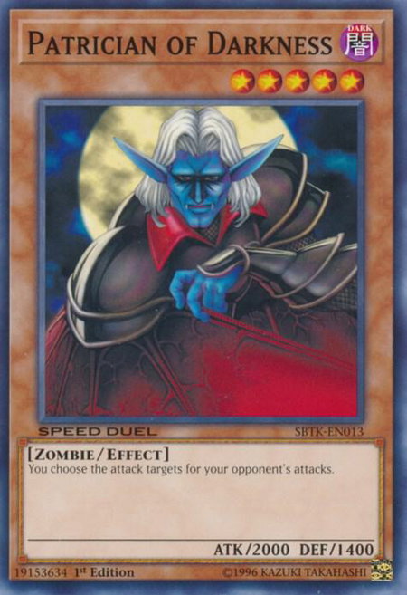 Patrician of Darkness - Speed Duel: Trials of the Kingdom YuGiOh trading card