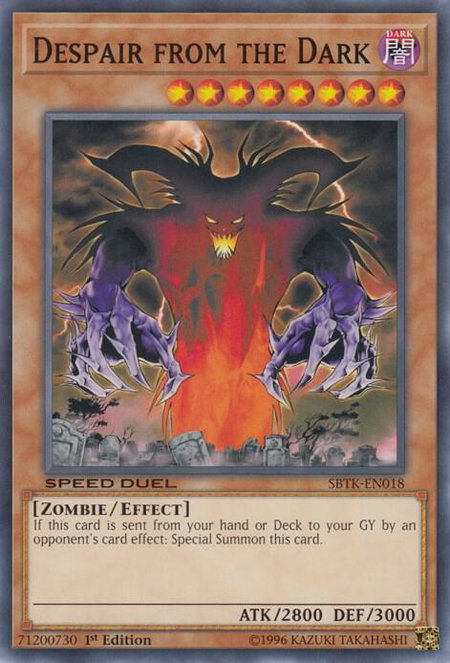 Despair from the Dark - Speed Duel: Trials of the Kingdom YuGiOh trading card