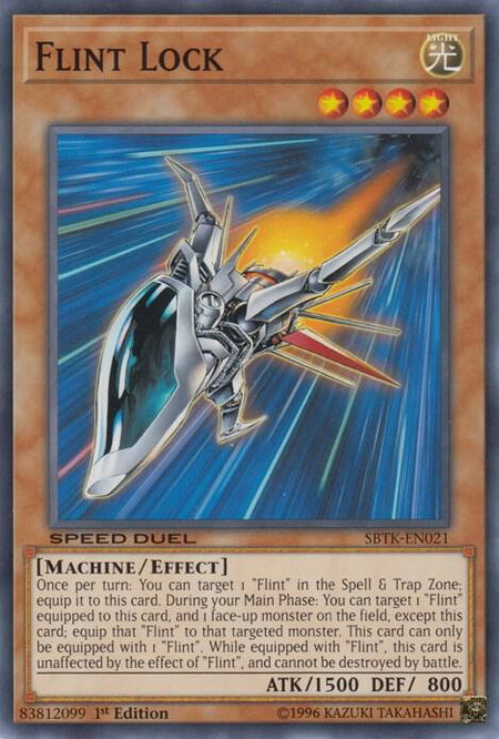 Flint Lock trading card from Speed Duel: Trials of the Kingdom Flint Lock - Speed Duel: Trials of the Kingdom YuGiOh trading card