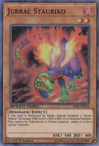 Jurrac Stauriko - Speed Duel: Trials of the Kingdom (SBTK) #SBTK-EN024 - Super Rare YuGiOh Trading Card
