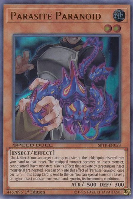 Parasite Paranoid - Speed Duel: Trials of the Kingdom YuGiOh trading card