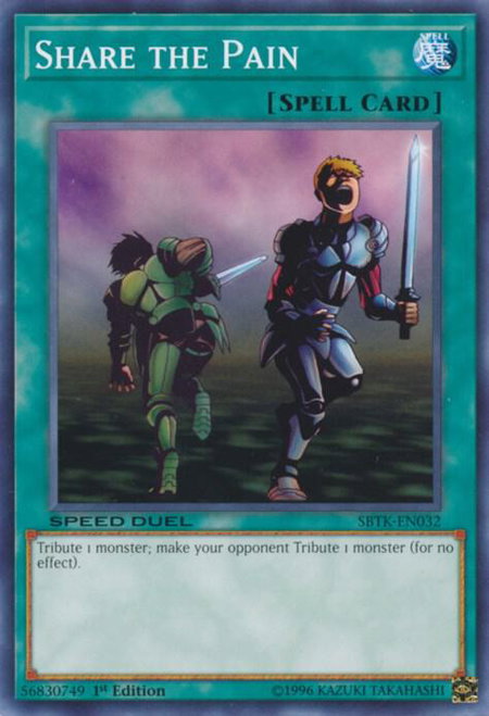Share the Pain - Speed Duel: Trials of the Kingdom YuGiOh trading card