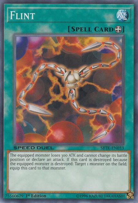Flint trading card from Speed Duel: Trials of the Kingdom Flint - Speed Duel: Trials of the Kingdom YuGiOh trading card