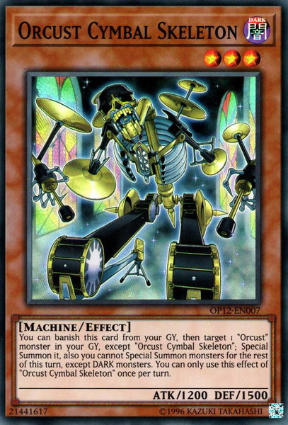 Orcust Cymbal Skeleton trading card from OTS Tournament Pack 12 Orcust Cymbal Skeleton - OTS Tournament Pack 12 YuGiOh trading card