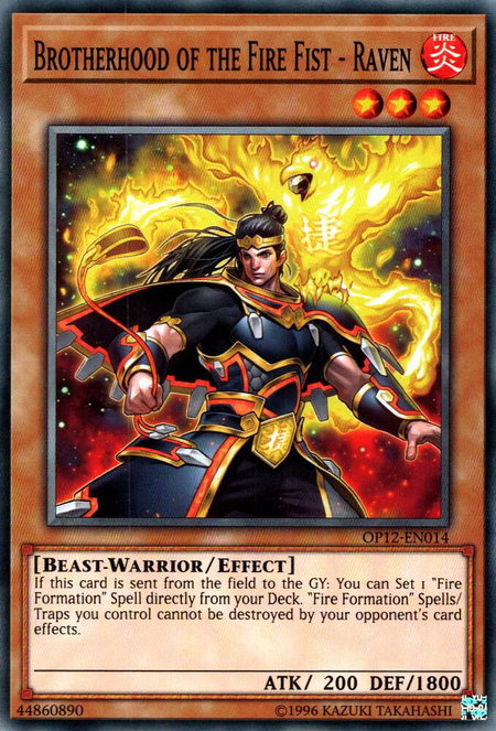 Brotherhood of the Fire Fist - Raven trading card from OTS Tournament Pack 12 Brotherhood of the Fire Fist - Raven - OTS Tournament Pack 12 YuGiOh trading card