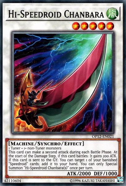 Hi-Speedroid Chanbara trading card from OTS Tournament Pack 12 Hi-Speedroid Chanbara - OTS Tournament Pack 12 YuGiOh trading card
