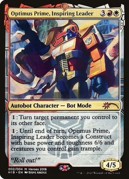 Optimus Prime, Inspiring Leader - Unique and Miscellaneous Promos Magic: The Gathering trading card