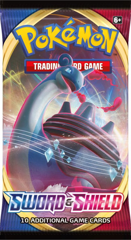 Sword & Shield Booster Pack trading card from SWSH01: Sword & Shield Base Set Sword & Shield Booster Pack - SWSH01: Sword & Shield Base Set Pokémon trading card
