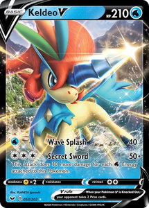 Keldeo V - SWSH01: Sword & Shield Base Set (SWSH01) #053/202 - Ultra Rare Pokémon Trading Card