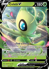 Celebi V - SWSH01: Sword & Shield Base Set (SWSH01) #001/202 - Ultra Rare Pokémon Trading Card