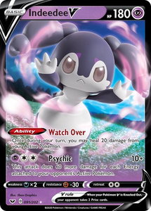 Indeedee V - SWSH01: Sword & Shield Base Set (SWSH01) #091/202 - Ultra Rare Pokémon Trading Card