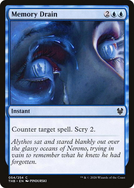 Memory Drain - Theros Beyond Death Magic: The Gathering trading card