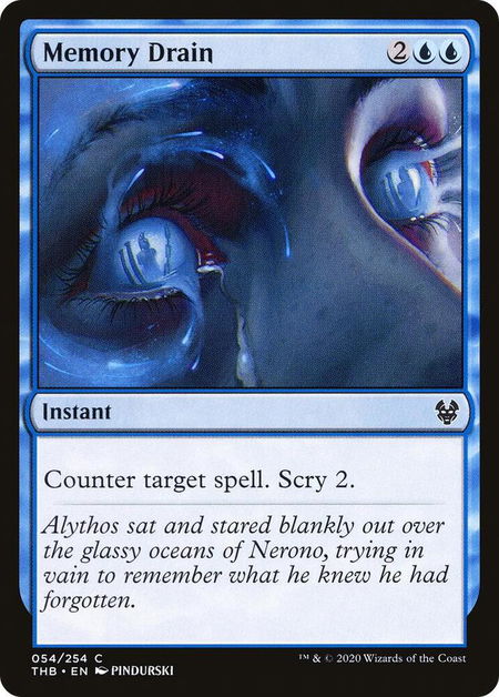Memory Drain - Theros Beyond Death Magic: The Gathering trading card