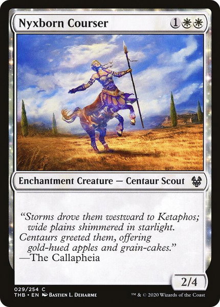 Nyxborn Courser trading card from Theros Beyond Death Nyxborn Courser - Theros Beyond Death Magic: The Gathering trading card