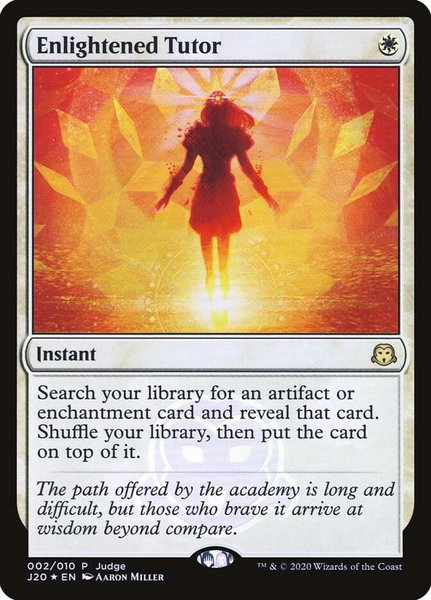 Enlightened Tutor trading card from Judge Promos Enlightened Tutor - Judge Promos Magic: The Gathering trading card