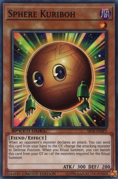 Sphere Kuriboh - Speed Duel: Trials of the Kingdom YuGiOh trading card