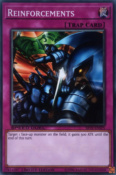 Reinforcements - Speed Duel: Trials of the Kingdom YuGiOh trading card