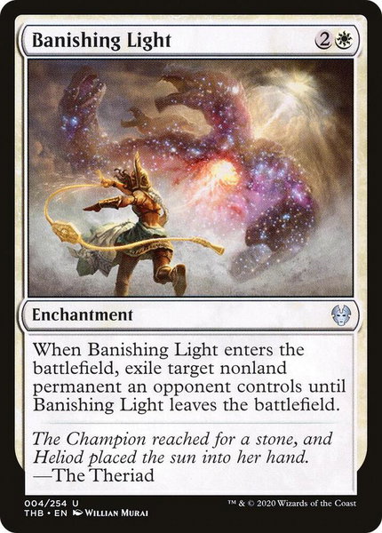 Banishing Light - Theros Beyond Death Magic: The Gathering trading card