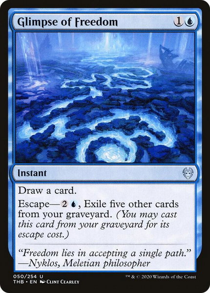 Glimpse of Freedom trading card from Theros Beyond Death Glimpse of Freedom - Theros Beyond Death Magic: The Gathering trading card