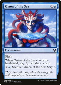 Omen of the Sea - Theros Beyond Death (THB) #58 - Common Magic: The Gathering Trading Card