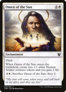 Omen of the Sun - Theros Beyond Death (THB) #30 - Common Magic: The Gathering Trading Card