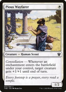 Pious Wayfarer - Theros Beyond Death (THB) #32 - Common Magic: The Gathering Trading Card