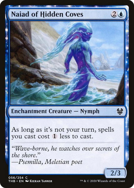 Naiad of Hidden Coves trading card from Theros Beyond Death Naiad of Hidden Coves - Theros Beyond Death Magic: The Gathering trading card