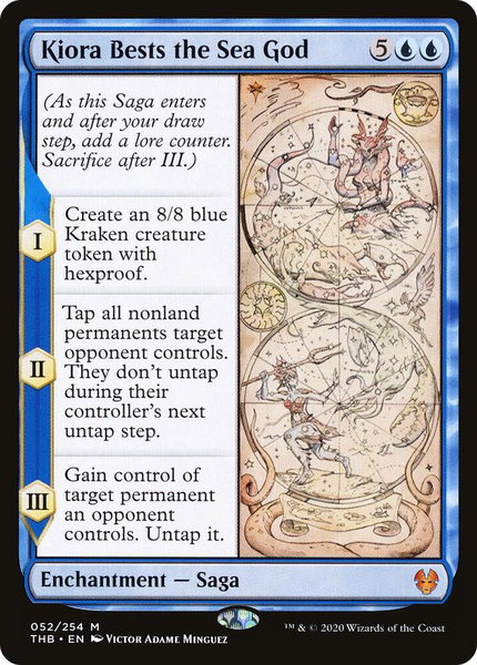 Kiora Bests the Sea God trading card from Theros Beyond Death Kiora Bests the Sea God - Theros Beyond Death Magic: The Gathering trading card