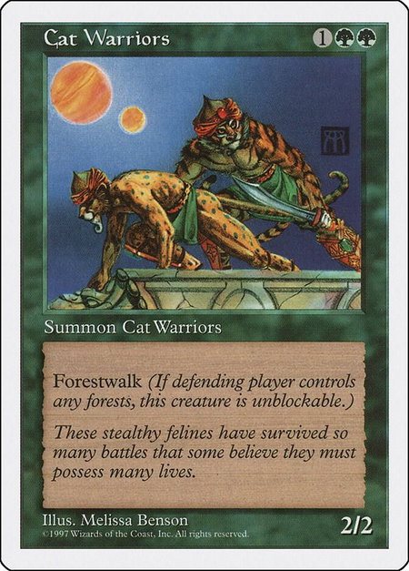 Cat Warriors - Fifth Edition Magic: The Gathering trading card