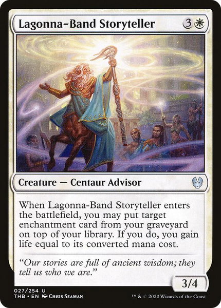 Lagonna-Band Storyteller trading card from Theros Beyond Death Lagonna-Band Storyteller - Theros Beyond Death Magic: The Gathering trading card