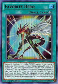 Favorite Hero - Legendary Duelists: Magical Hero (LED6) #LED6-EN015 - Ultra Rare YuGiOh Trading Card